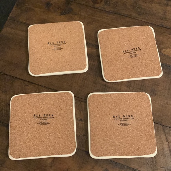 Rae Dunn Ceramic Coasters - Picture 4 of 5